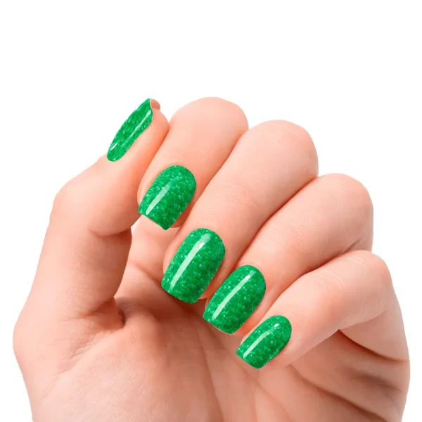 NOOVES GEL NAIL SHEETS jade glitter glam #glitter green 20 u - NVA3950463