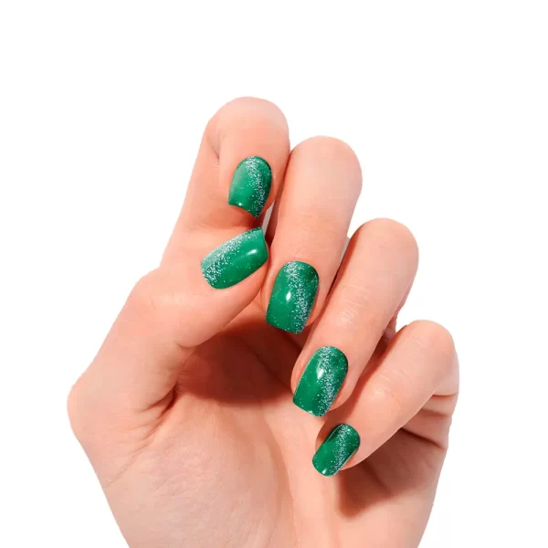 NOOVES Jade Glass Premium Glam GEL NAIL SHEETS #cat eye green 20 u - NVA3950500