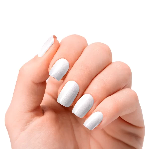 NOOVES Premium Perlé GEL NAIL SHEETS luxe cat #pearl white 20 u - NVA3950579