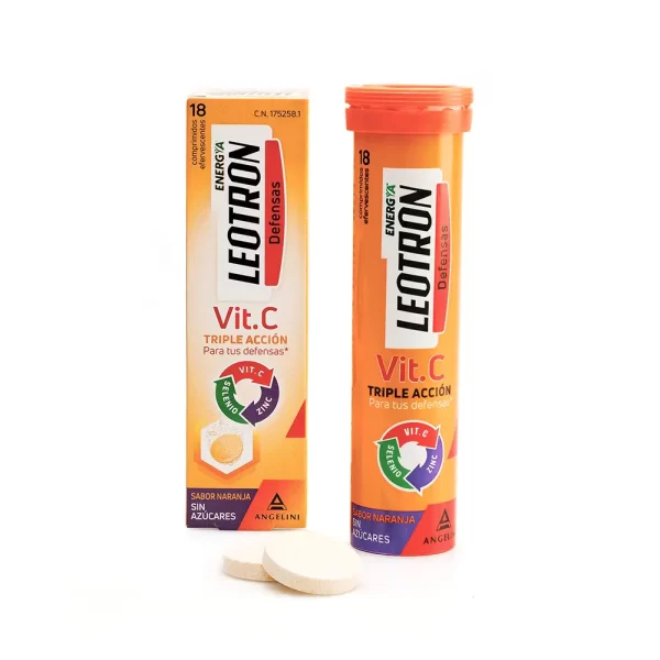 LEOTRON VITAMIN C αναβράζοντα δισκία τριπλής δράσης #Orange 18 u - NVA1752581