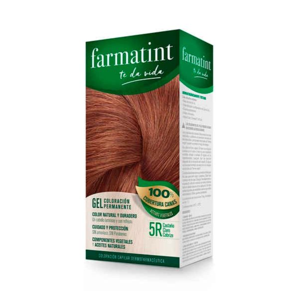 Μόνιμη Βαφή Farmatint 5r Classic Light Brown Copper 135ml - NVA1790101