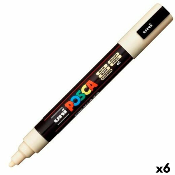 Μαρκαδόροι POSCA PC-5M Ελεφαντόδοντο (x6) - S8422629