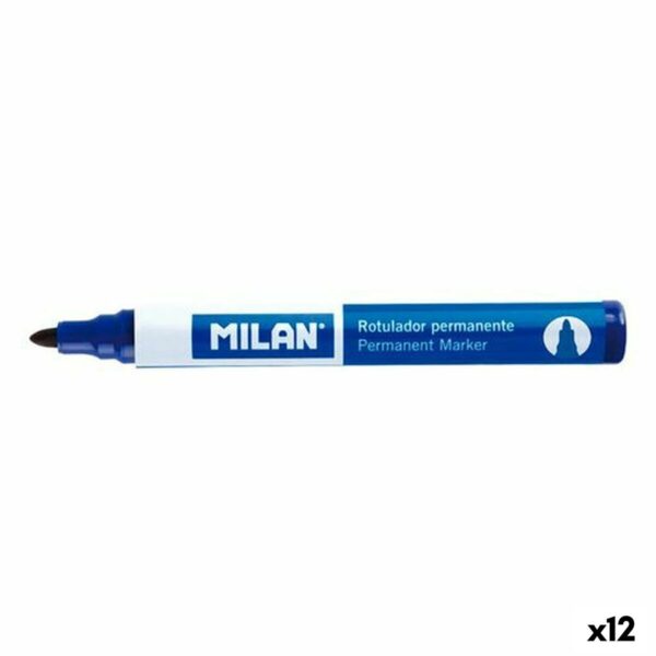 Μόνιμος δείκτης Milan Μπλε PVC 12 Μονάδες (Ø 4 mm) - S8422240