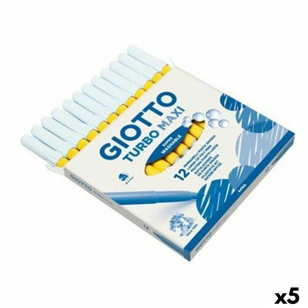 Σετ Μαρκαδόροι Giotto Turbo Maxi Κίτρινο (5 Μονάδες) - S8433929