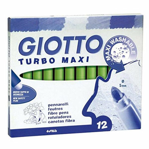 Σετ Μαρκαδόροι Giotto Turbo Maxi Ανοιχτό Πράσινο (5 Μονάδες) - S8433933