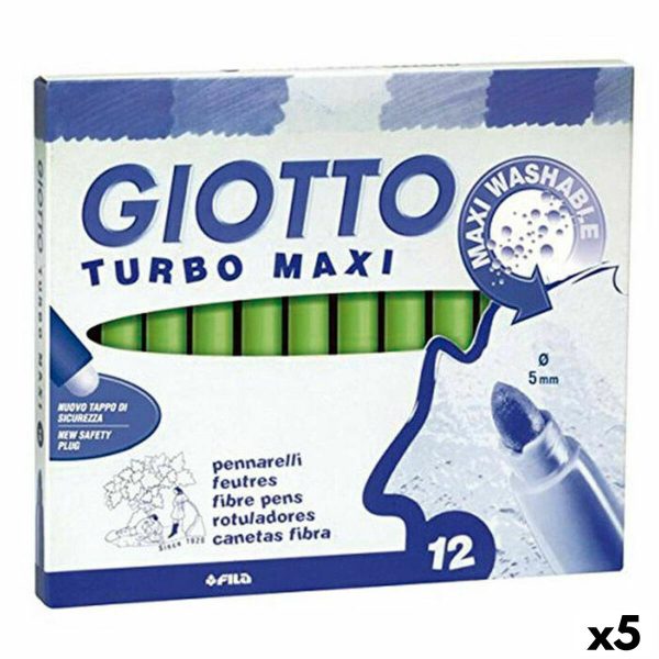 Σετ Μαρκαδόροι Giotto Turbo Maxi Ανοιχτό Πράσινο (5 Μονάδες) - S8433933