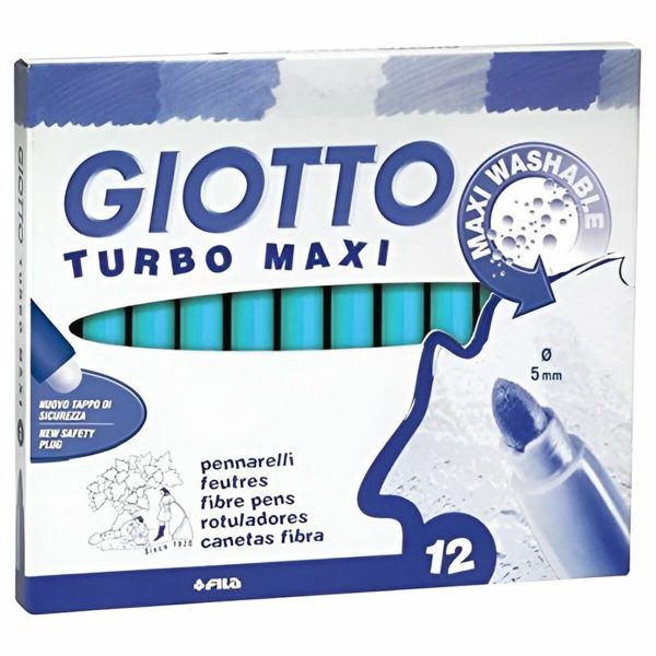 Σετ Μαρκαδόροι Giotto Turbo Maxi Sky μπλε (5 Μονάδες) - S8433935