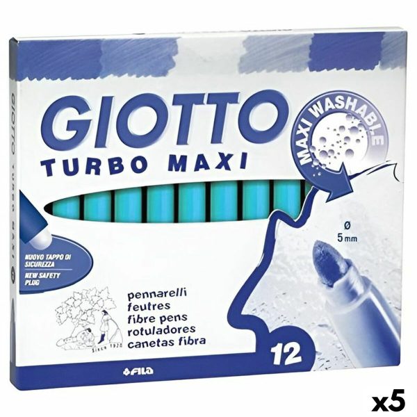 Σετ Μαρκαδόροι Giotto Turbo Maxi Sky μπλε (5 Μονάδες) - S8433935