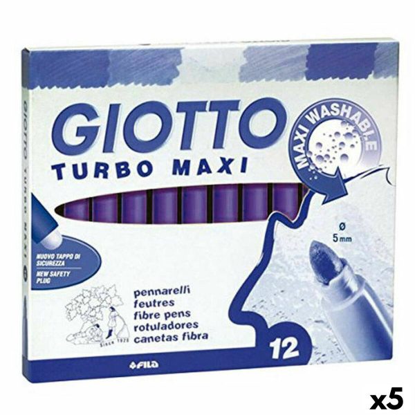 Σετ Μαρκαδόροι Giotto Turbo Maxi Βιολετί (5 Μονάδες) - S8433937