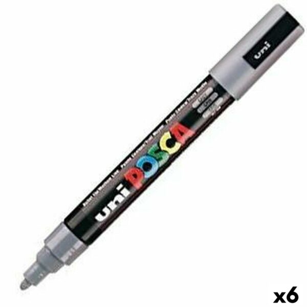 Μαρκαδόροι POSCA PC-5M Γκρι x6 - S8422620