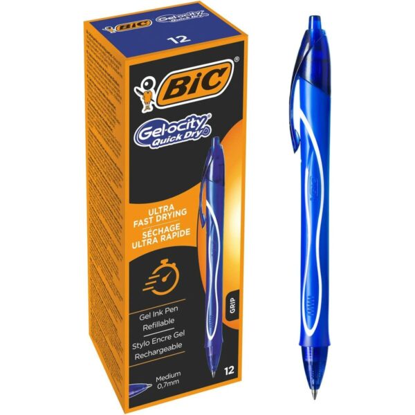 Στυλό με τζελ Bic Gel-Ocity Μπλε 0,3 mm (12 Μονάδες) - S8429433