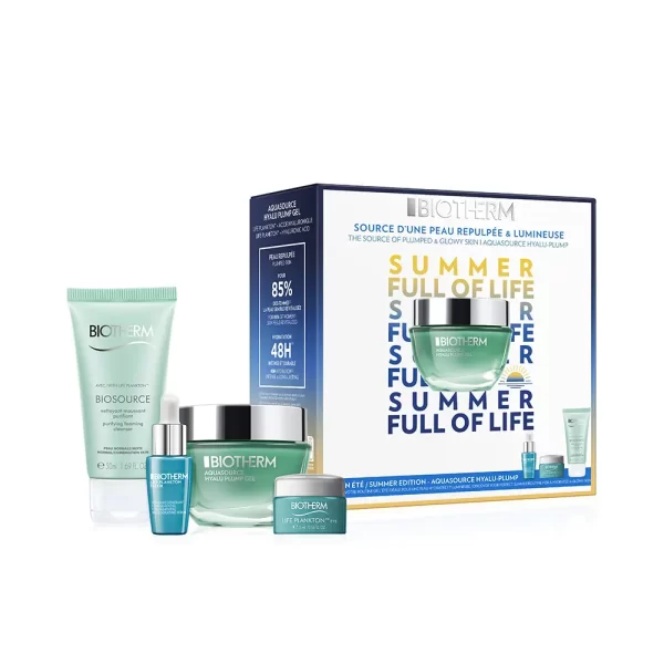 BIOTHERM AQUASOURCE HYALU PLUMP GEL CASE 4 pcs Gel 50 ml + Cleanser 50 ml + Serum 7 ml + Eye contour cream 5 ml - NVA4258554