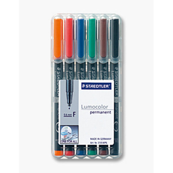 Μόνιμος δείκτης Staedtler 318 WP6 1 mm Μαύρο Πολύχρωμο - S77193168