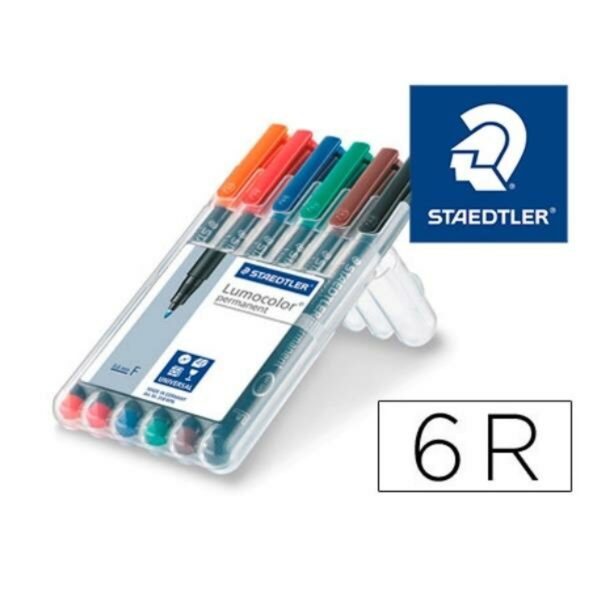 Μόνιμος δείκτης Staedtler 318 WP6 1 mm Μαύρο Πολύχρωμο - S77193168