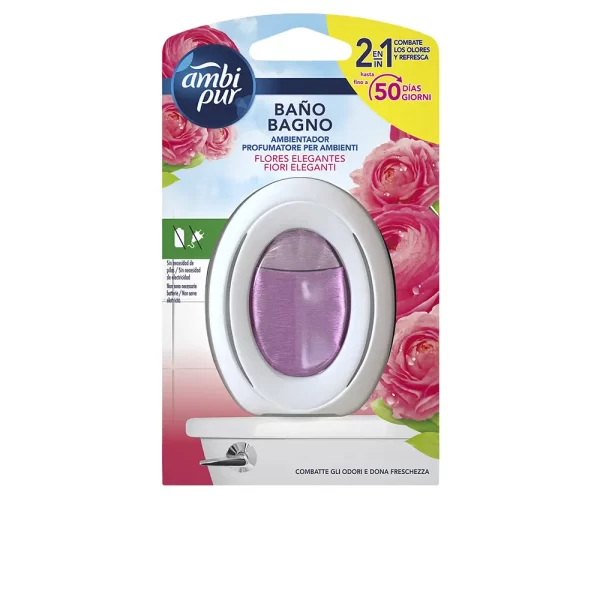 AMBI PUR BATHROOM air freshener #elegant flowers 50 days - NVA0194065