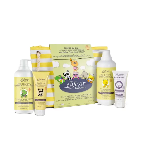 E'LIFEXIR BABY CARE FOR SENSITIVE SKIN CASE 5 pcs Shampoo gel 500 ml + Body milk 400 ml + Diaper protective cream 75 ml + Repairing facial cream 50 ml + Toiletry bag - NVA9082224