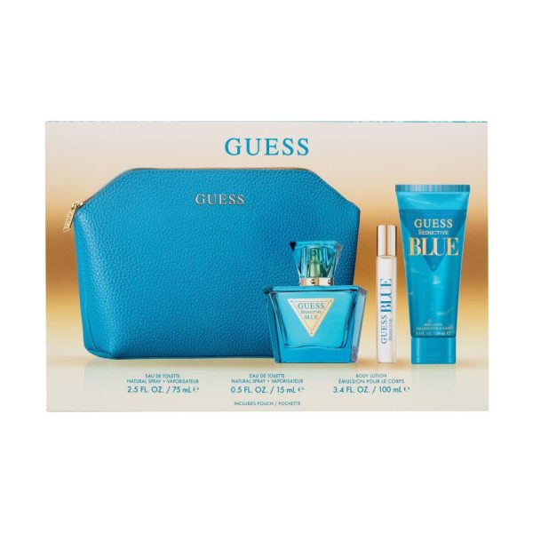 Guess Seductive Blue W Set - EdT 75 ml + b/lot 200 ml + EdT 15 ml + pouch /2023 - LB1770711