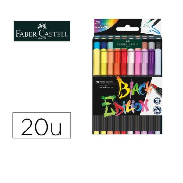 Σετ Μαρκαδόροι Faber-Castell 116452 Πολύχρωμο (20 Τεμάχια) - S77191252