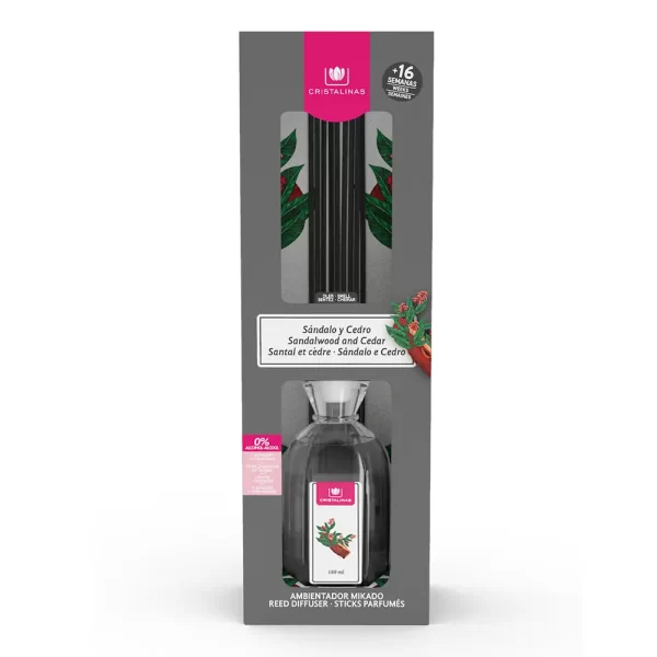 CRISTALINAS MIKADO air freshener 0% #sandalwood-cedar 180 ml - NVA1519702