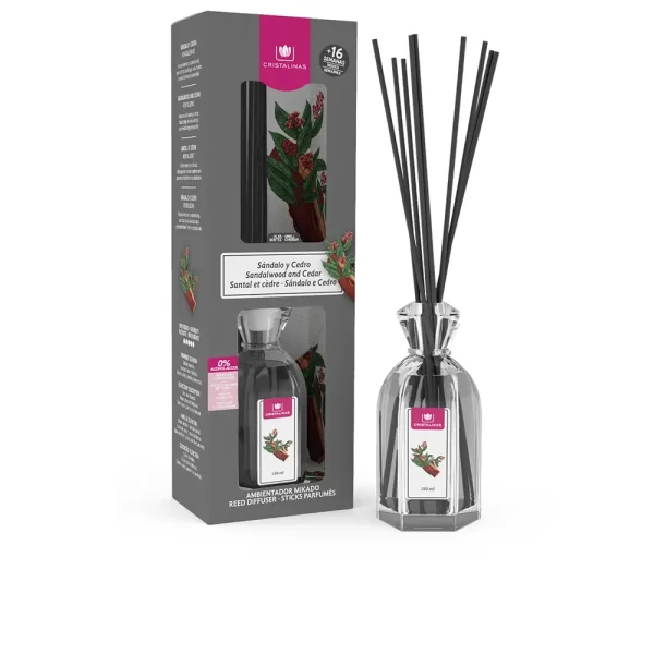 CRISTALINAS MIKADO air freshener 0% #sandalwood-cedar 180 ml - NVA1519702