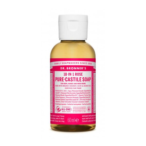 Υγρό Σαπούνι Dr Bronner's 60 ml Τρυαντάφυλλα - M0115946