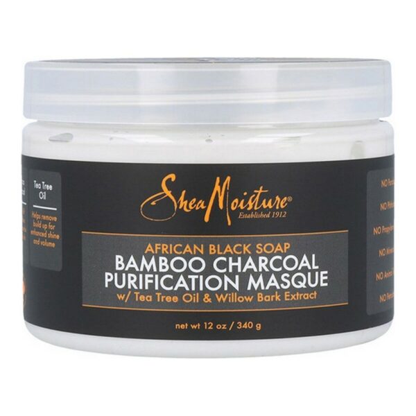 Μάσκα Mαλλιών African Black Soap Bamboo Charcoal Shea Moisture (340 g) - S4244794