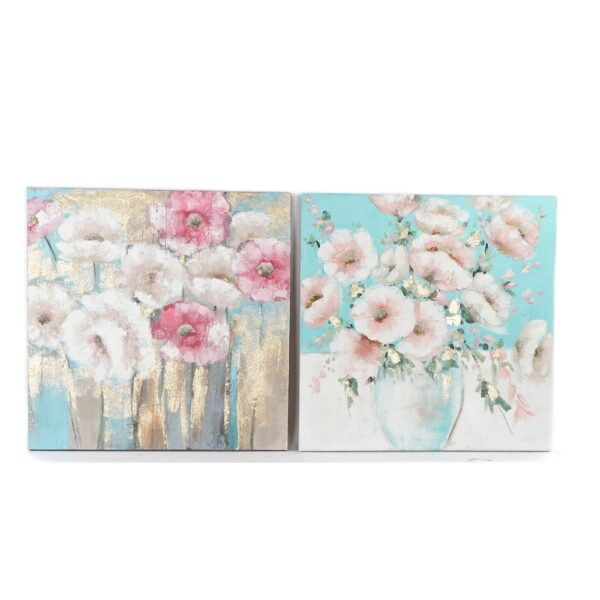 Πίνακας DKD Home Decor S3018377 Βάζο Shabby Chic (99,5 x 3,5 x 99,5 cm) (x2) - S3018377