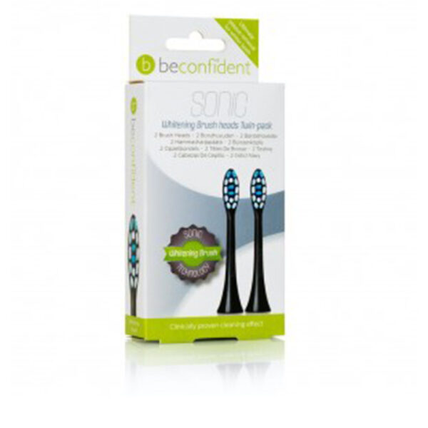 BECONFIDENT SONIC TOOTHBRUSH HEADS WHITENING BLACK set 2 pz - NVA4168363