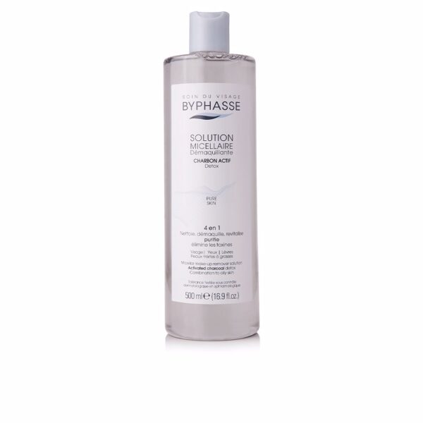 BYPHASSE SOLUCIÓN MICELAR desmaquillante con carbón activo 500 ml - NVA7094424