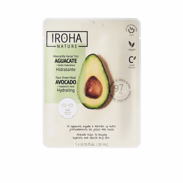 IROHA NATURE MASK avocado + hyaluronic acid 1 u - NVA6436087