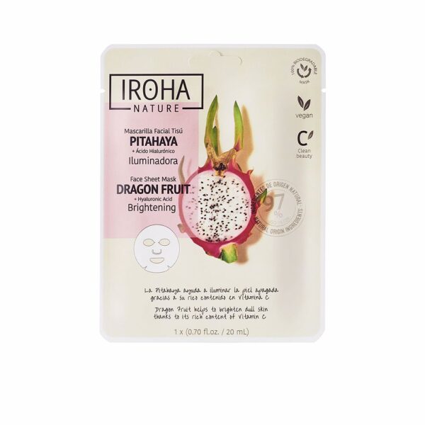 Iroha Nature Μάσκα Προσώπου για Λάμψη 20ml Dragonfruit - NVA6436100