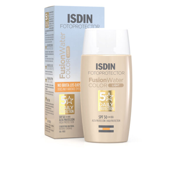 Isdin Fotoprotector Fusion Water Αντηλιακή Κρέμα Προσώπου SPF50 με Χρώμα Light 50ml - NVA0231504