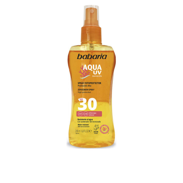 Babaria Aqua Uv Αντηλιακή Λοσιόν για το Σώμα SPF30 σε Spray 200ml - NVA2490238