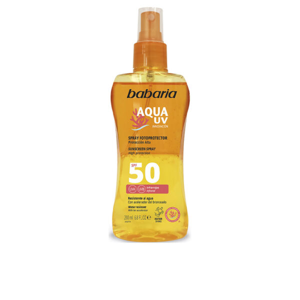 Babaria Aqua Uv Αντηλιακή Λοσιόν για το Σώμα SPF50 σε Spray 200ml - NVA2490221