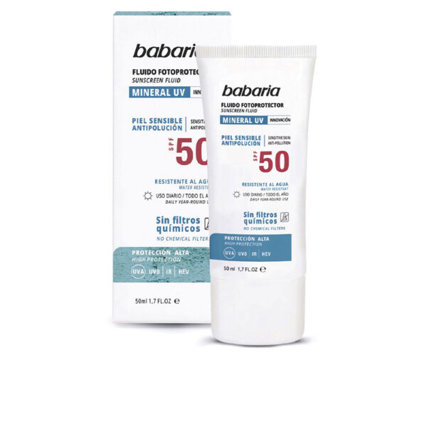 BABARIA SOLAR MINERAL UV εύκολο φωτοπροστατευτικό υγρό SPF50 50 ml - NVA2490245