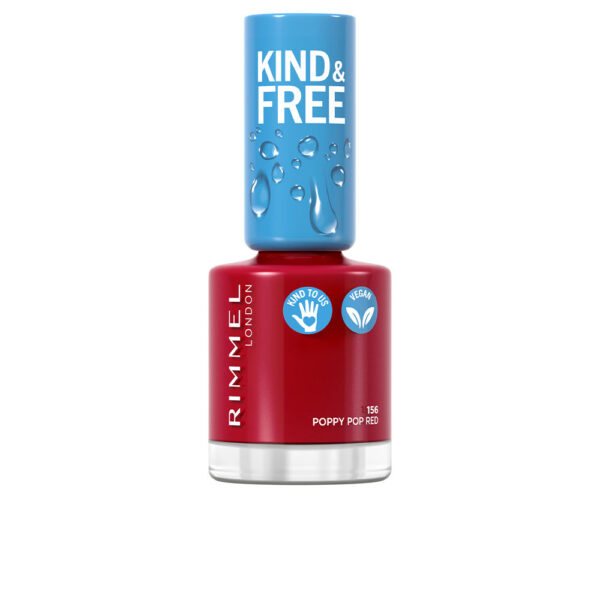 RIMMEL LONDON KIND & FREE nail polish #156-poppy pop red 8 ml - NVA2990603