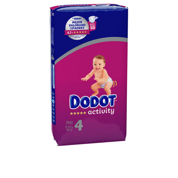 DODOT DODOT ACTIVITY T4 pañales 9-14 kg 58 u - NVA1630977