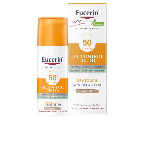 Eucerin Sun Protection Αντηλιακό Gel Προσώπου SPF50 με Χρώμα Medium 50ml - NVA0287824