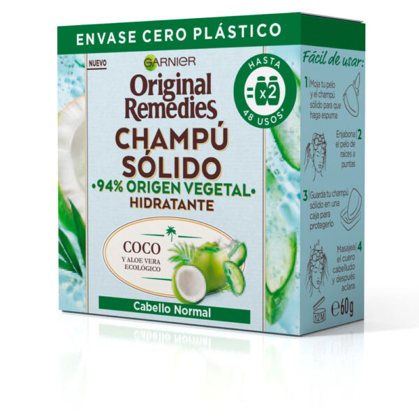 GARNIER ORIGINAL REMEDIES champú sólido hidratante de coco 60 gr - NVA2373753