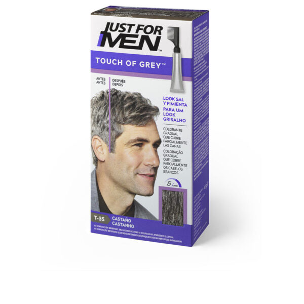 JUST FOR MEN TOUCH OF GREY colorante gradual #castaño 40 gr - NVA3460006