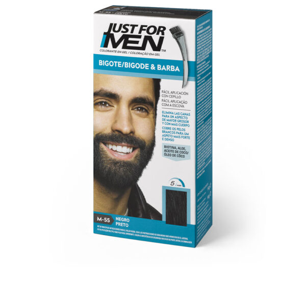 JUST FOR MEN COLORANTE en gel bigote, barba y patillas #negro 15 ml - NVA3424022