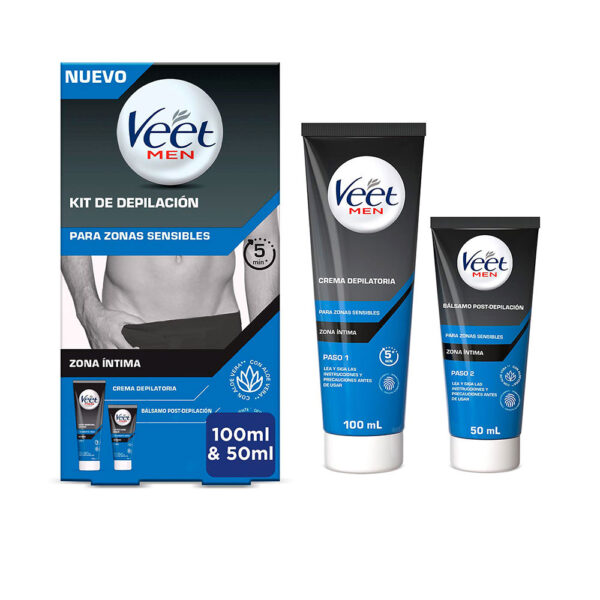 VEET VEET MEN 2 STEPS HAIR REMOVAL KIT sensitive areas 200 ml - NVA6003268