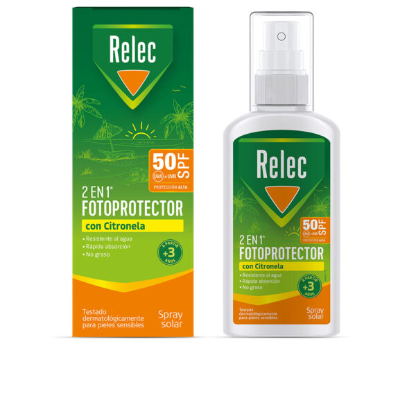 Αντηλιακό για το Σώμα σε Σπρέι Relec 2 σε 1 Citronella 100 ml Spf 50 - NVA2095595