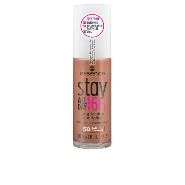 ESSENCE STAY ALL DAY 16H base de maquillaje de larga duración #50-soft caramel 30 ml - NVA9308221