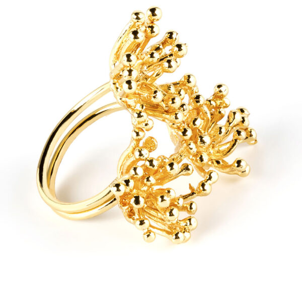 SHABAMA DEYÁ FLOWER ring #gold glitter 1 u - NVA2000040