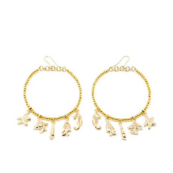 SHABAMA FORMENTOR earrings #shiny gold 1 u - NVA2000484