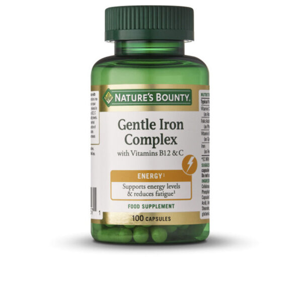 NATURE'S BOUNTY IRON GENTLE COMPLEX with vitamin C & B12 100 capsules - GETNVA0591005-1