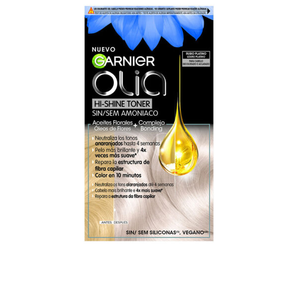 GARNIER OLIA HI SHINE TONER semi-permanent color neutralizer #10.01 platinum blonde 3 pcs - NVA2573856