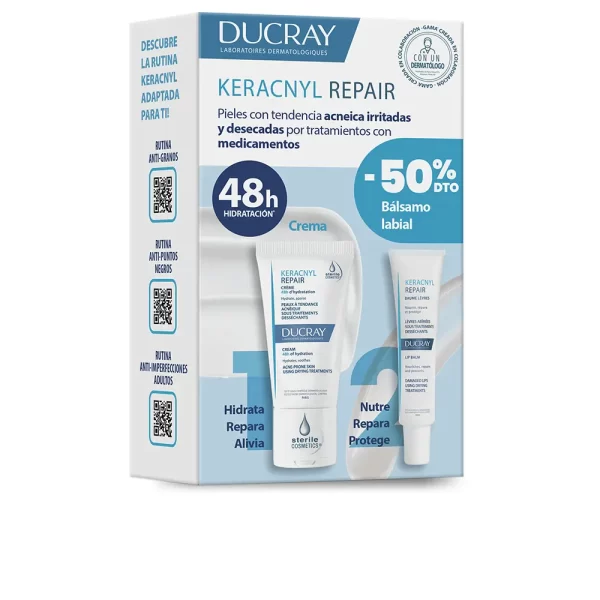 Ducray Keracnyl Repair Σετ Περιποίησης 2 pcs Keracnyl Repair cream 50 ml + Keracnyl Repair balm 15 ml - NVA9366847