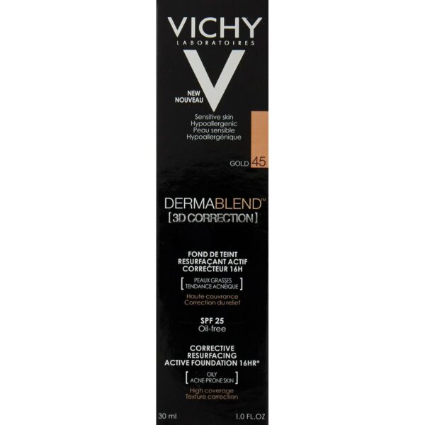 VICHY DERMABLEND 3D CORRECTION fond de teint resurfaçant #45-gold - NVA1332327